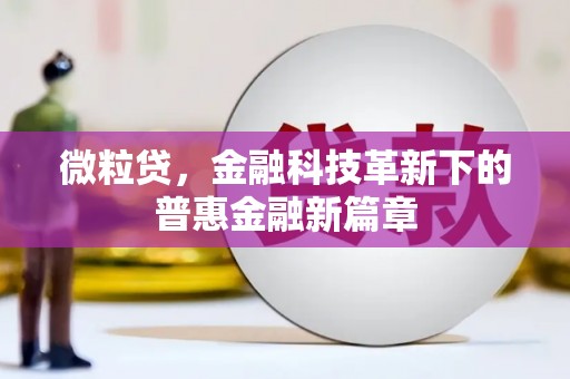 昌图微粒贷，金融科技革新下的普惠金融新篇章
