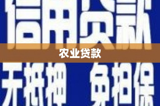 昌图农业贷款