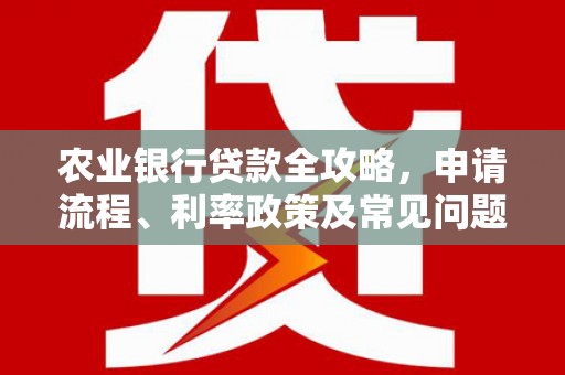 昌图农业银行贷款全攻略，申请流程、利率政策及常见问题解析
