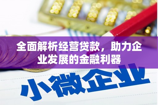 昌图全面解析经营贷款，助力企业发展的金融利器
