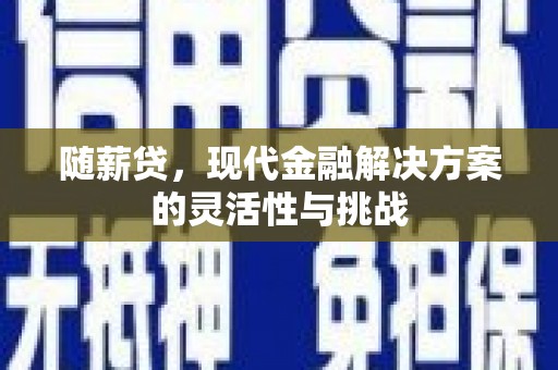 昌图随薪贷，现代金融解决方案的灵活性与挑战
