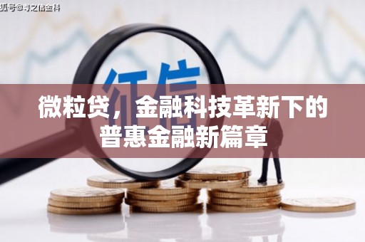 昌图微粒贷，金融科技革新下的普惠金融新篇章