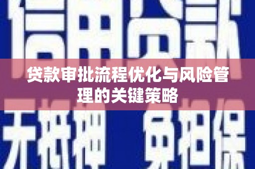 昌图贷款审批流程优化与风险管理的关键策略