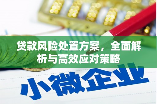 昌图贷款风险处置方案，全面解析与高效应对策略