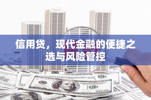 昌图信用贷，现代金融的便捷之选与风险管控