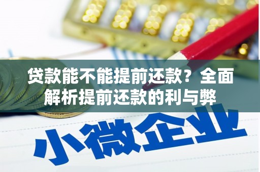 昌图贷款能不能提前还款？全面解析提前还款的利与弊