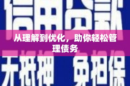 昌图从理解到优化，助你轻松管理债务