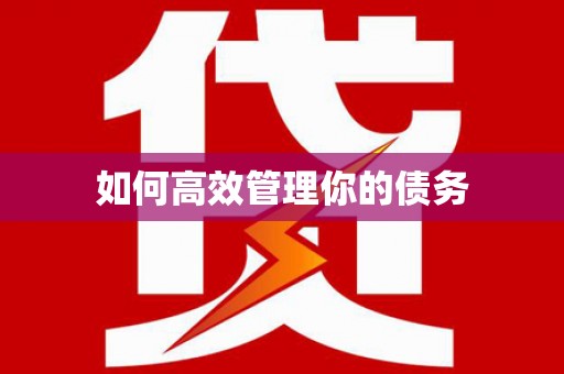 昌图如何高效管理你的债务