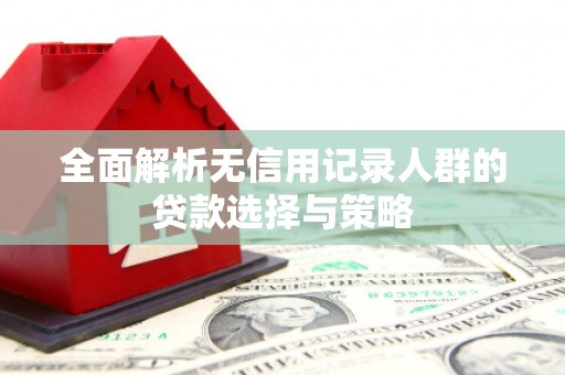 昌图全面解析无信用记录人群的贷款选择与策略