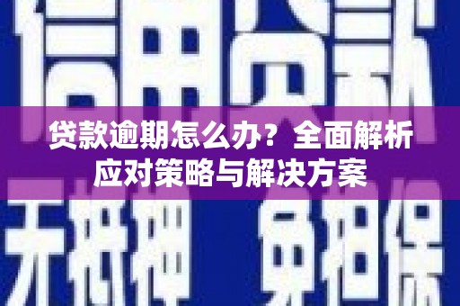 昌图贷款逾期怎么办？全面解析应对策略与解决方案
