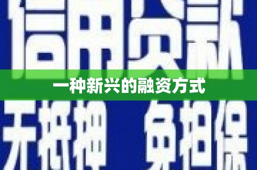 昌图一种新兴的融资方式